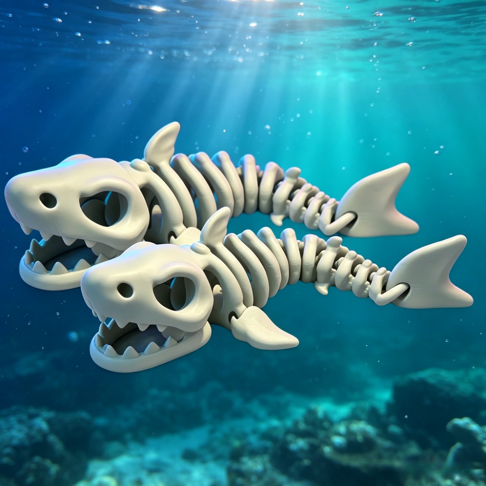 Shark Skeleton Aquarium Decor  - огляд і ціна Aquarium Fish Real