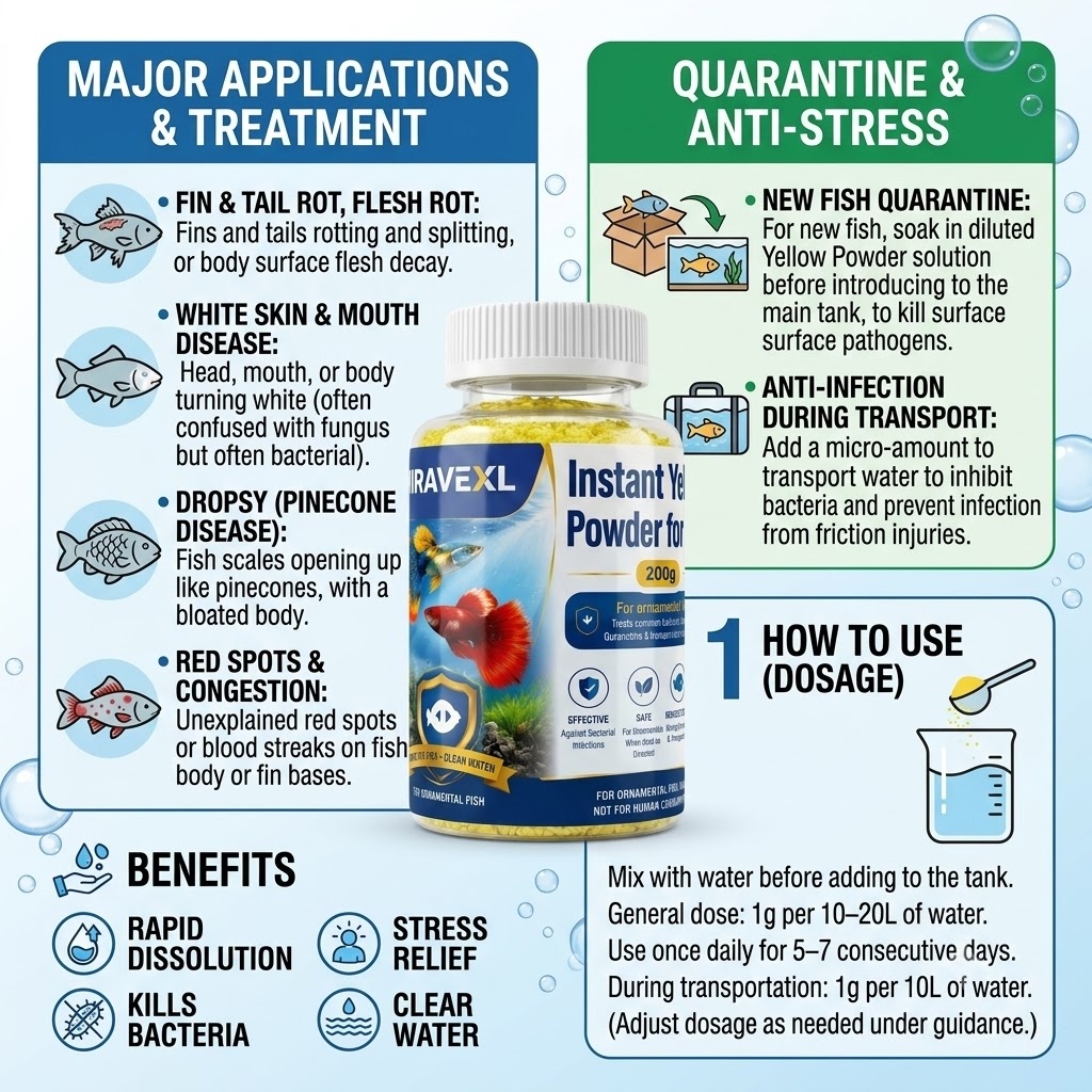 All-in-One Instant Yellow Powd - огляд і ціна Aquarium Fish Vitamin