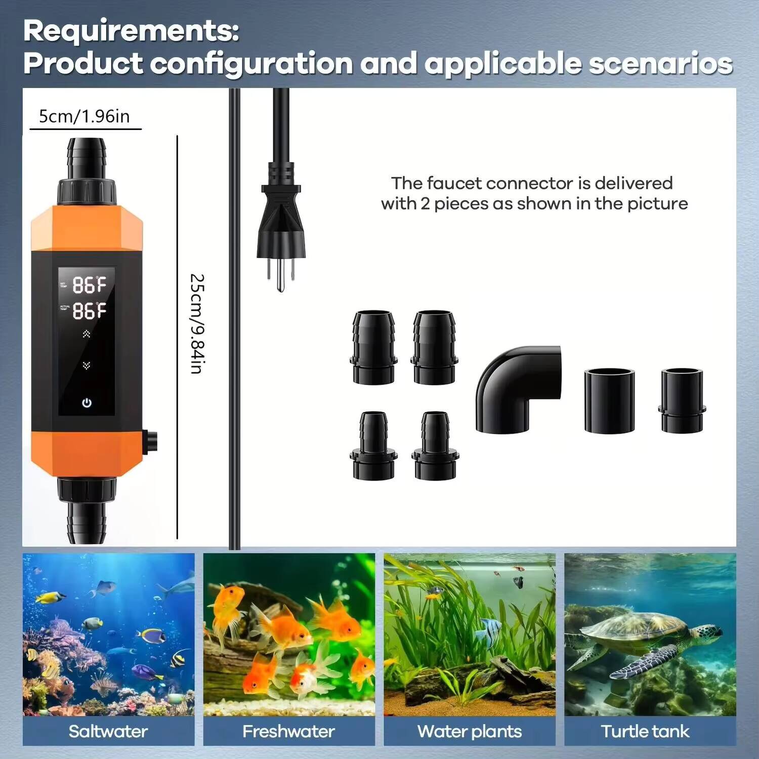 220V High-power Explosion-proo - огляд і ціна Aquarium Heater Submersible