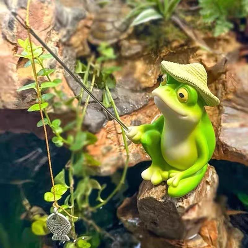 Cartoon Resin Frog Figurine Cr - огляд і ціна Aquarium Fish Guppy