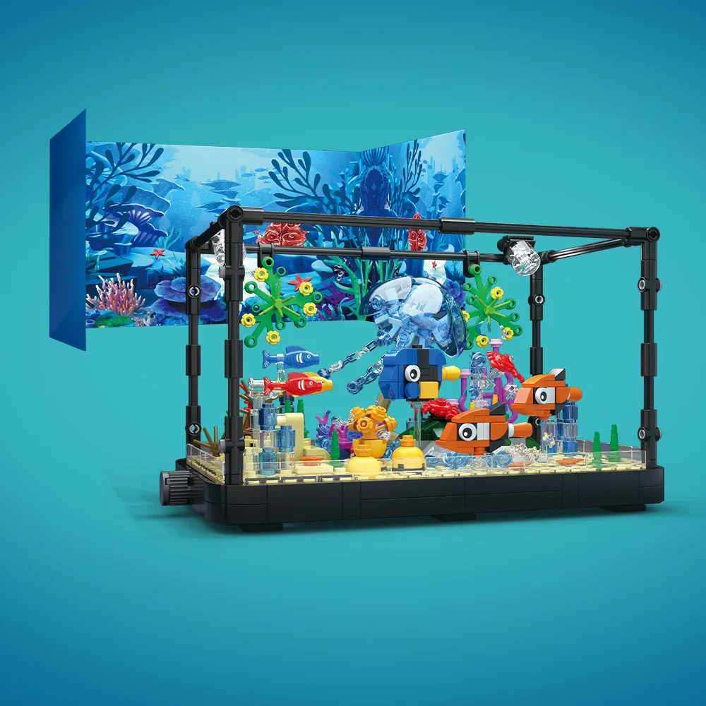 Fish Tank Building Block Set w - огляд і ціна Aquarium Fish Fishing