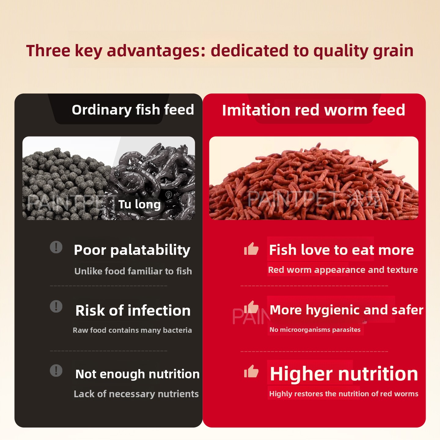PAINTPET Bio-Mimetic Bloodworm - огляд і ціна Aquarium Fish Vitamin