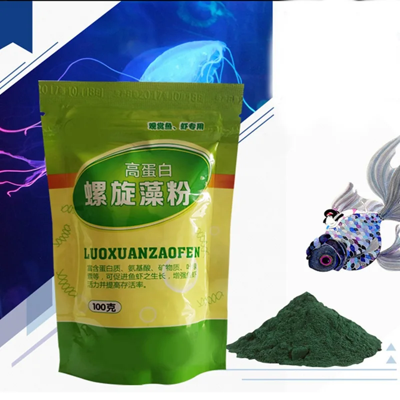 Spirulina Powder Bottle Health - огляд і ціна Aquarium Fish Vitamin